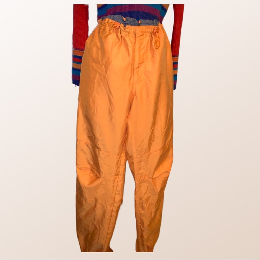 Orange lightweight track pants